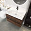 Meuble-lavabo mural simple avec plateau en marbre de culture 30 po Linaker
