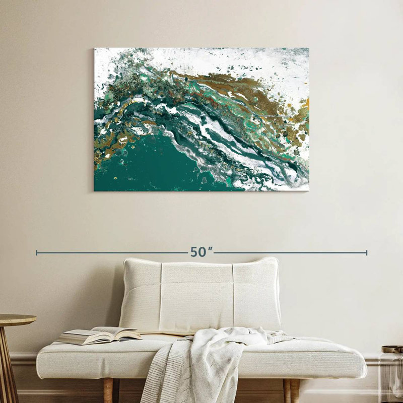 Avery Turquoise Turbulence, 26" H x 39" W