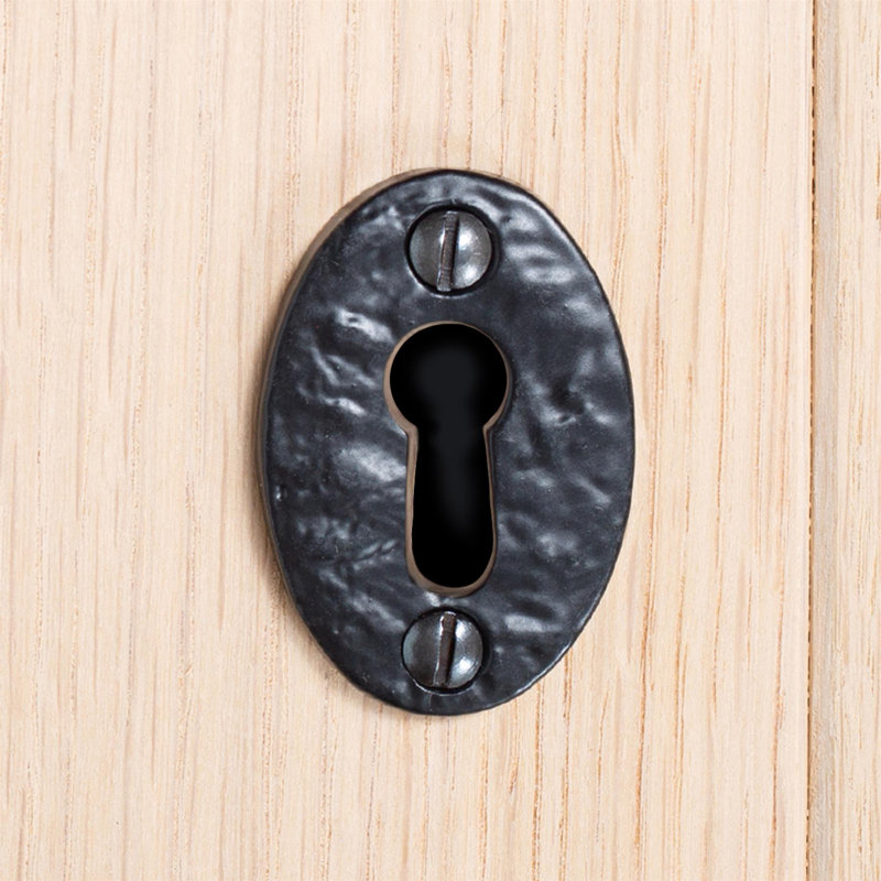 Hammer & Tongs - Rustic Escutcheon Plate - W35mm x H50mm - Black