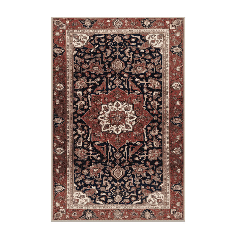 Tapis brun lavable à la machine, Rectangle 5 pi x 7 pi