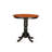 5 Piece Counter Height Dining Table Set Includes a Round Kitchen Table with Pedestal and 4 Dining Room Chairs, Black & Cherry-1157890559-1136093203