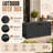 Emperic Design 90 Gallon Resin Outdoor Deck Box with Wheels, Waterproof Patio Storage Container for Cushions, Garden Tools, Pool Toys & Camping Gear