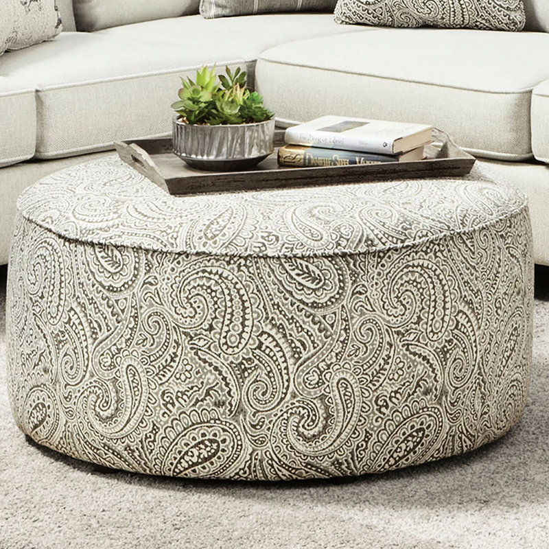 Revêtement rond de style transitionnel, multicolore en chenille et motif cachemire, garniture de passepoil, largeur de 39 pouces - cordon de finition au design idéal pour un usage domestique