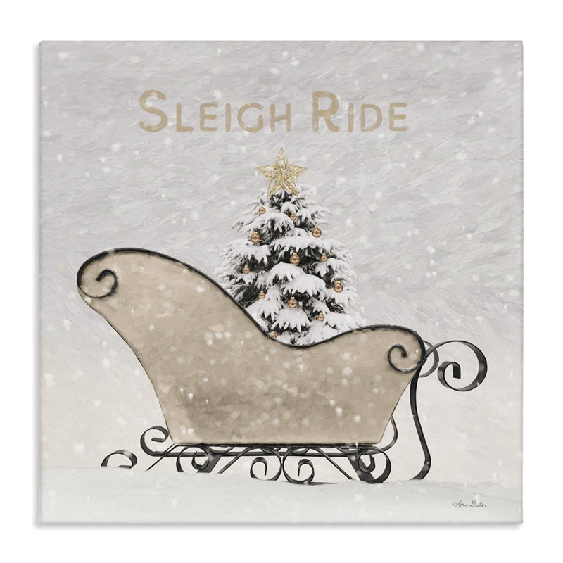 «The Holiday Aisle® Sleigh Ride Winter Winter», art mural sur toile par Lori Deiter, H 17 po x l 17 po x P 1,5 po