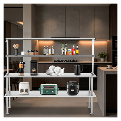 72 Inch Adjustable Stainless Steel Kitchen Rack