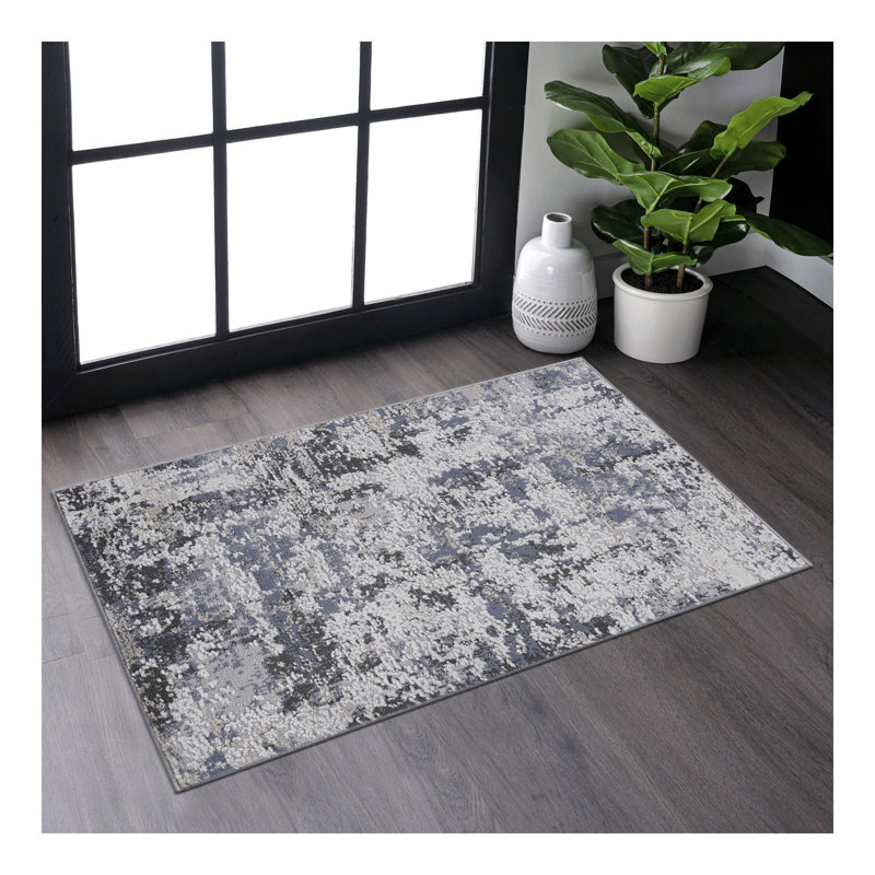 Collection Grey / Abstract Area Rug, Rectangle 2' x 3'