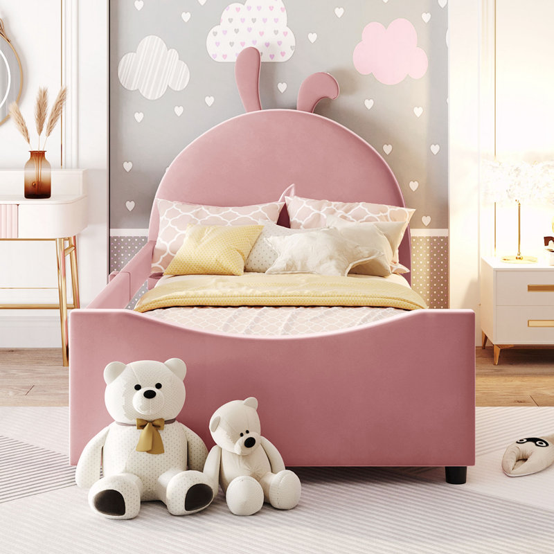 Lit de jour simple tapissier, Rose