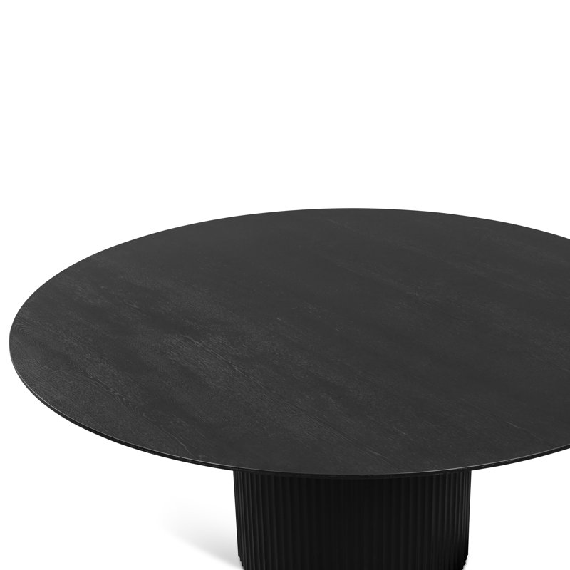 Modern Brazilian Round Dining Table, Ebano