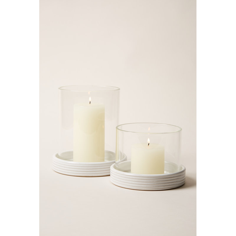 Hemlock Hurricane Candle Holder, Large: 7" X 8"