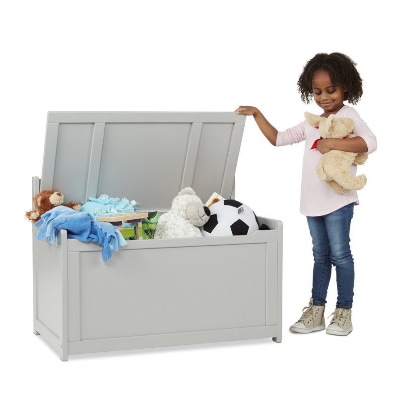 Melissa & Doug Wood Kids Toy Chest, Gray, 24"H x 19"W x 33"D