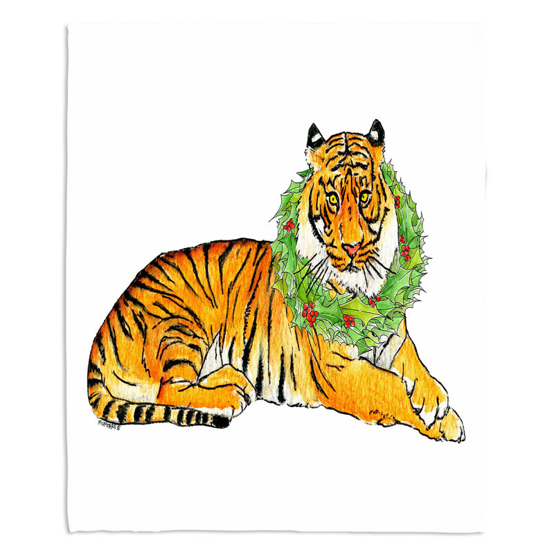  Couverture Wreath Tiger, 68 po x 80 po