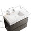 Meuble-lavabo gris 30 po: style moderne avec tiroirs silencieux et glissières de tiroir supplémentaires de 30 po, design extensif et contemporain-924809690