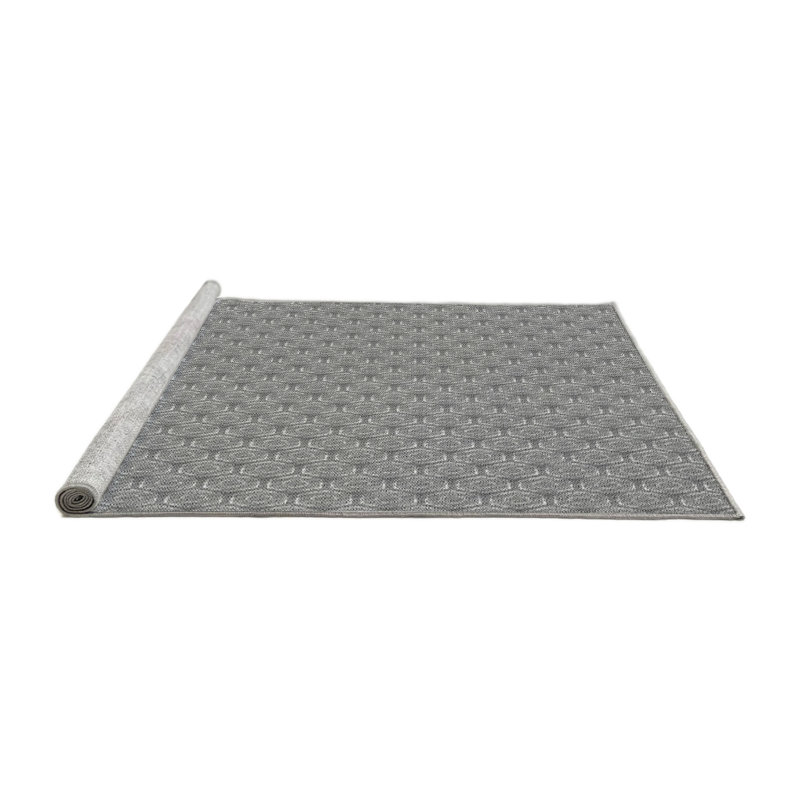 Tapis 100% à motifs lavables à la machine 2989 GRY, Carré 7 pi