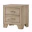 Table de chevet 2 tiroirs, naturel