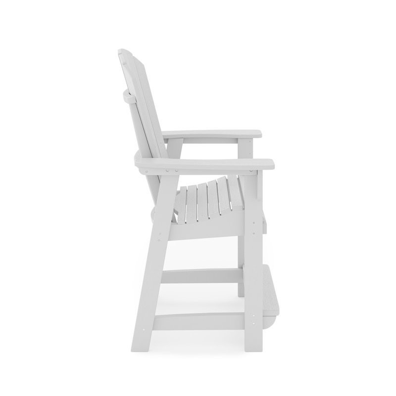 Chaise de comptoir de jardin gris foncé - Bois d'œuvre durable