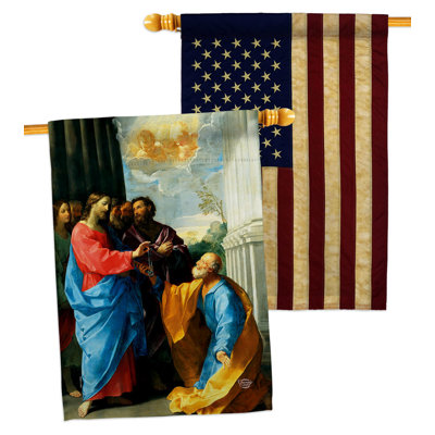 Drapeau de maison en polyester 40 x 28 po à 2 côtés