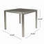 Table de salle à manger d'extérieur - Aluminium anodisé - Plateau en osier - Carré - Argent et gris - 35 po