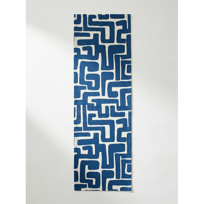 Chemin de table Cobalt Blue Nomad Maze, Cobalt Blue