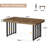 55.12'' Rectangle Wood Dining Table with Metal Frame