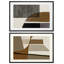 Forme Mid-Century «Mid-Century Retro Polygon Collage Abstract Shapes Illustration», 2 pièces-100136176-100136177