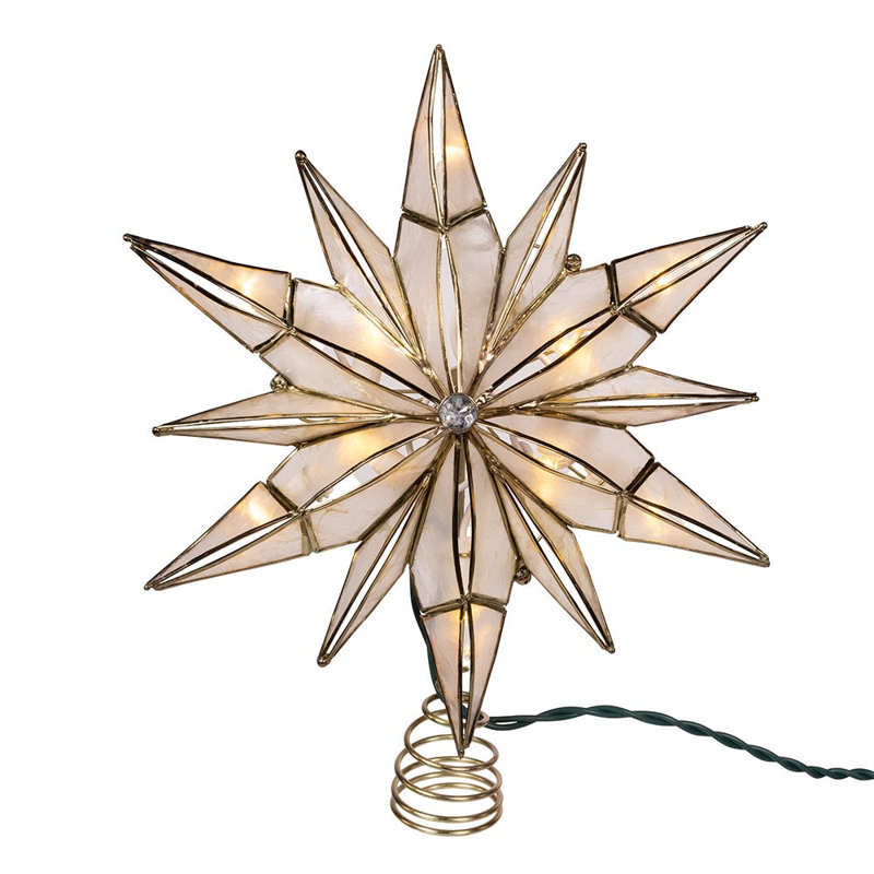 Décoration pour sommet de sapin 10 lumières à 12 pointes avec centre gemme Kurt Adler's
