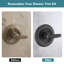 Remplacement pour l'ensemble de garniture de douche Delta 13/14, plaque de couverture de douche avec poignée-118614582