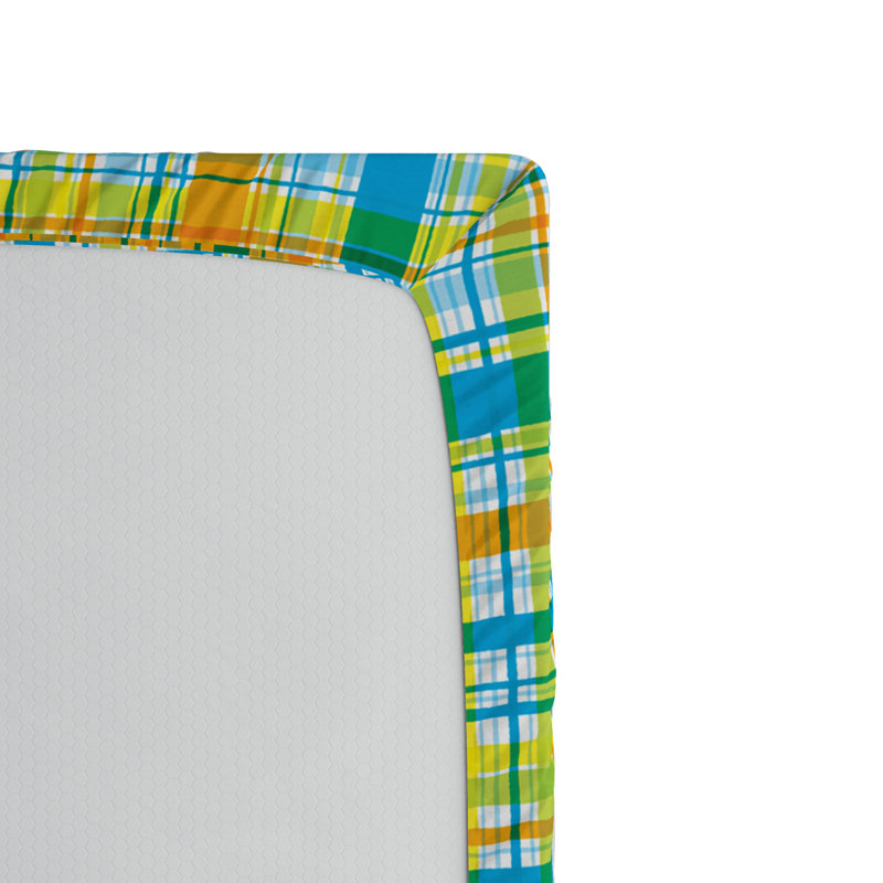 Microfiber Plaid Fitted Sheet, Twin Fitted Sheet