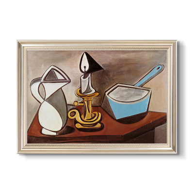 Cruche, bougie et poêle en émail, 1950 - Pablo Picasso - Toile encadrée sur mesure
