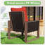 Ensemble de conversation pour 5 personnes avec table basse, 2 fauteuils et coussins rouges-1199693268