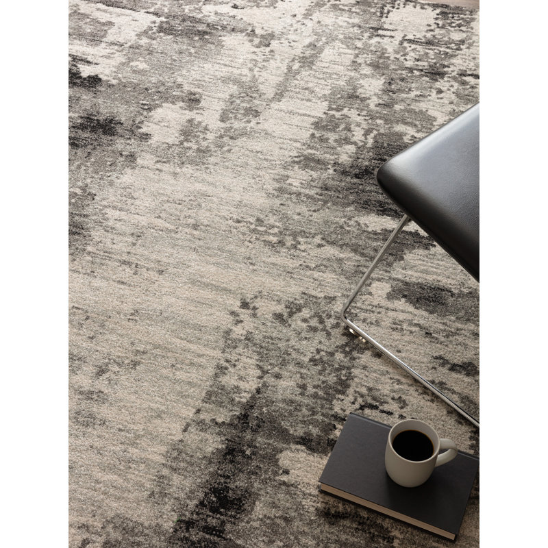 Glosco Abstract Area Rug, Grey, Rectangle 120 x 170cm
