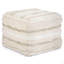 Pouf carré de 18 pouces de largeur en coton tissé à la main naturel