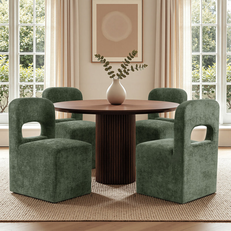 Chaises de salle à manger Clifford, 4, Vert