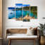 Lake Tahoe Lake Tahoe, scène de port de sable sur toile, ensemble de 4 pièces-92788119