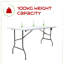 Rectangular Metal Folding Outdoor Camping Table , 182.88cm cm W 70cm cm D