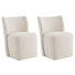 Madie Upholstered Dining Chair with Casters ( Set of 2)