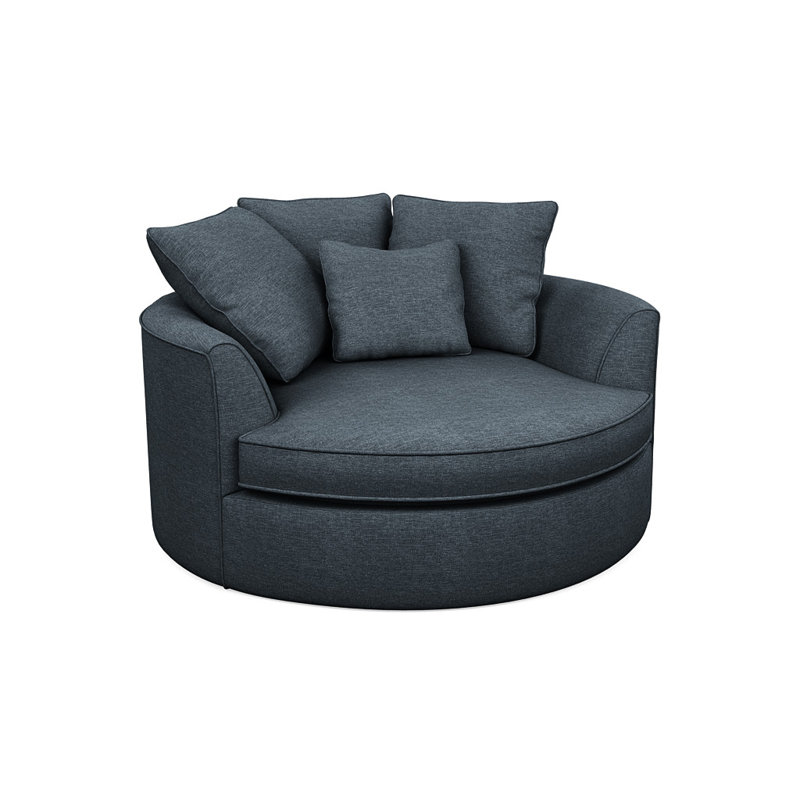 Ashonte Upholstered Barrel Chair, Jango Copen