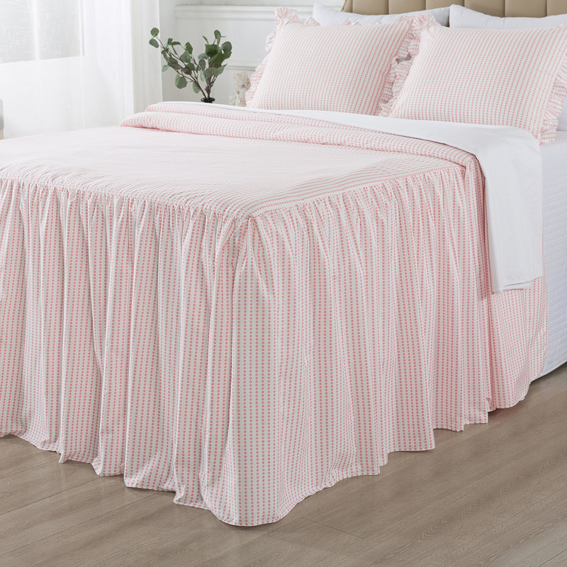 Modern & Contemporary Dots Coverlet, King Coverlet / Bedspread + 2 King Shams, Pink