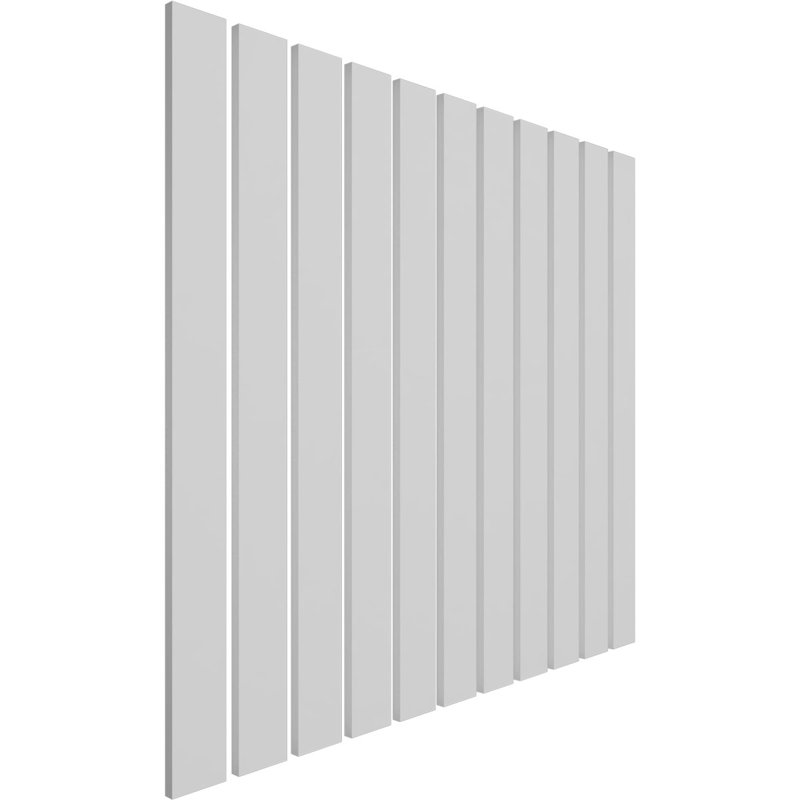 Ensemble de panneaux muraux réglables en PVC H 47 po x T 3/4 po avec lattes l 4 po, non fini (contient 11 lattes)