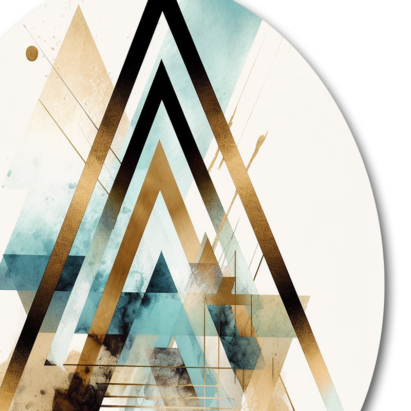 Boho Geometric Wall Art, Triangle Modern Decor - Triangle Boho I, 23" H x 23" W x 1" D