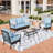 Outdoor Patio Conversation Set With Cushions-106872507