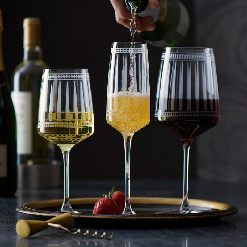 Marrakech Crystal White Wine Glass