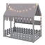 Lit de sol pour enfants d'inspiration Montessori avec barrière de sécurité, auvent, éclairage et trois compartiments de rangement-313865489-313865494