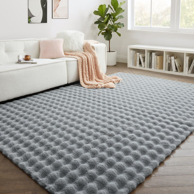 Bubble Design Luxury Area Rugs Soft Decorative Plush Rug for Living Room Bedroom 