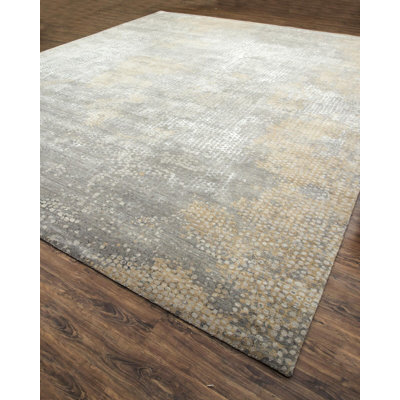 Contemporary One-of-a-Kind Rectangle 10'1" X 14' Hand Knotted Area Rug