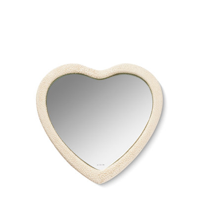 Shagreen Heart Hand Mirror