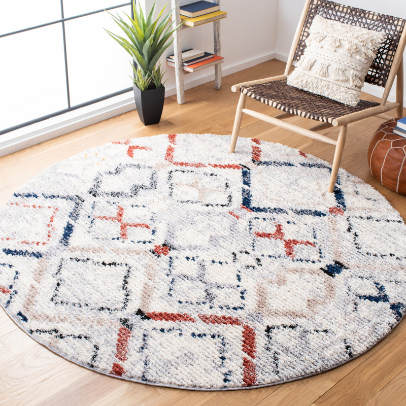 Tapis performance marocaine Southwestern, Rond 6 pi 7 po
