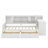 Twin Size Wooden L-Shape Daybed With Seven Storage Cabinets & Two Drawers, Multi-Functional Bed With Built-In Study Desk & Bookshelf-48235102-48235103
