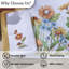  Ensemble de 4 serviettes de jardin à motif floral pastel