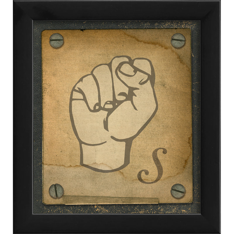 "s" , impression encadrée Sign