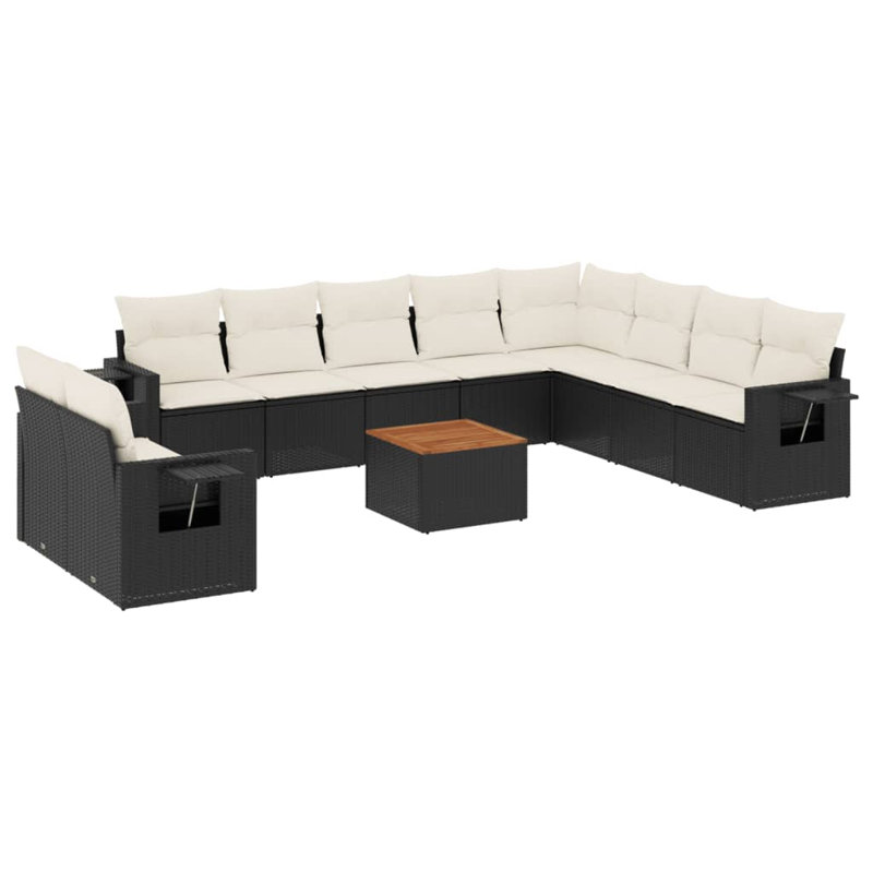 Ensemble de canapé de jardin Vidaxl - noir